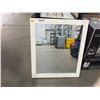 Image 1 : Wall-Mounted Rectangular Mirror with White Frame