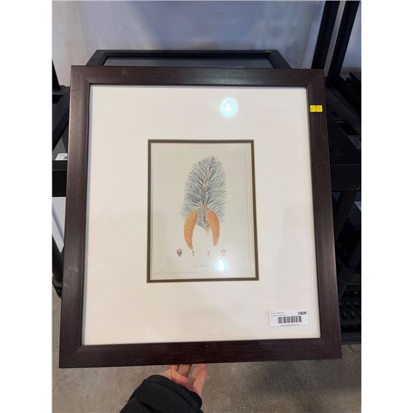 Framed Artwork Featuring Tree Design With Earthtone Palette