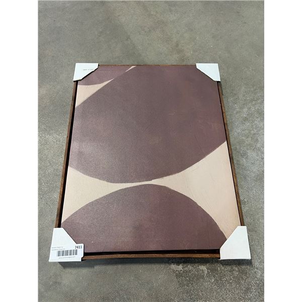Abstract Canvas Artwork with Wooden Frame