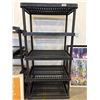 Image 1 : Black Plastic Freestanding 4-Shelf Storage Unit