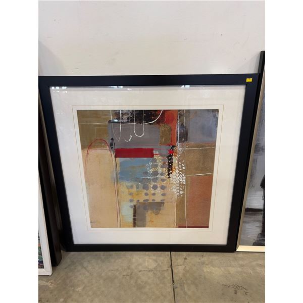 Framed Abstract Art Print in Black Frame