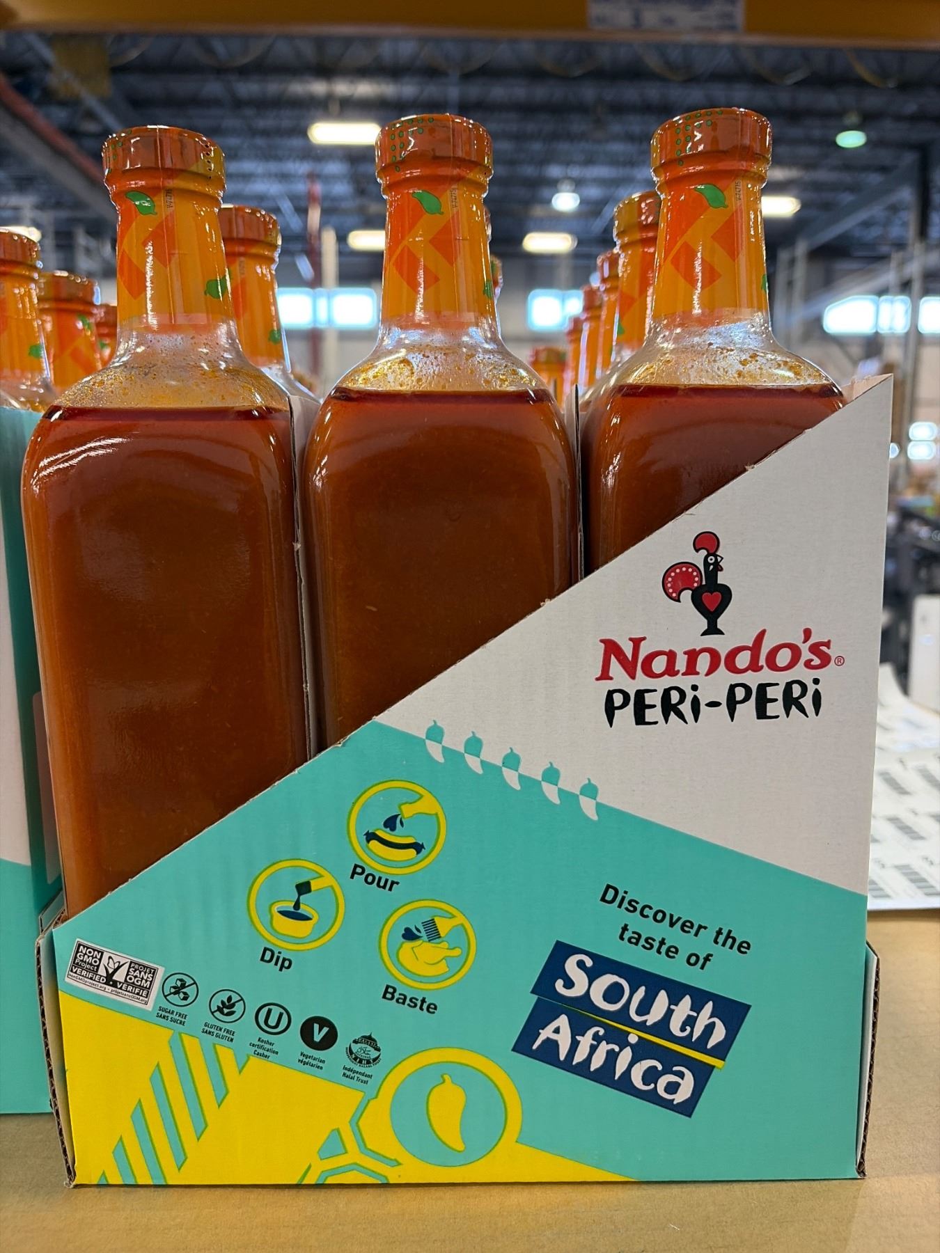 Nando’s Peri-Peri Medium Sauce, 1L Bottles, Set of 6