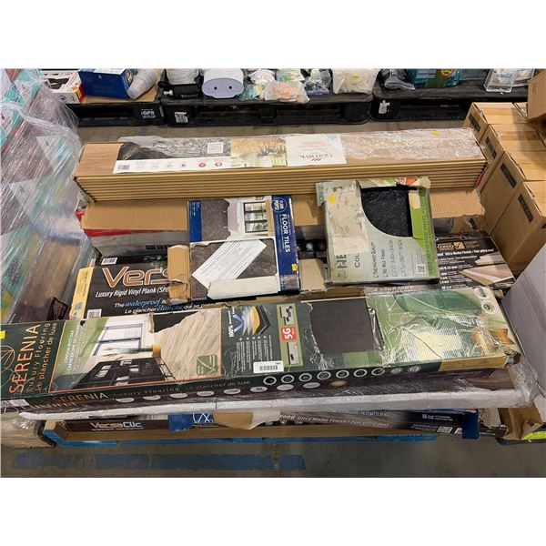PALLET LOT –  Flooring Materials, Filter Bags, and Air Filter Components – Mixed L