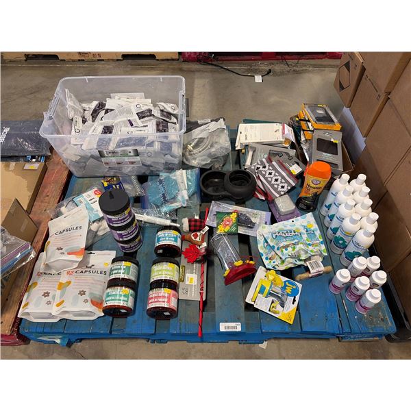 PALLET LOT – assorted household cleaning, pet items etc