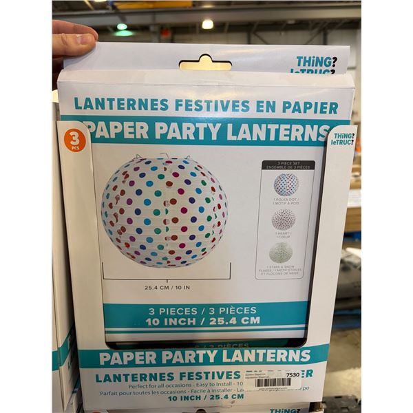 Paper Party Lanterns Set – case lot of 12