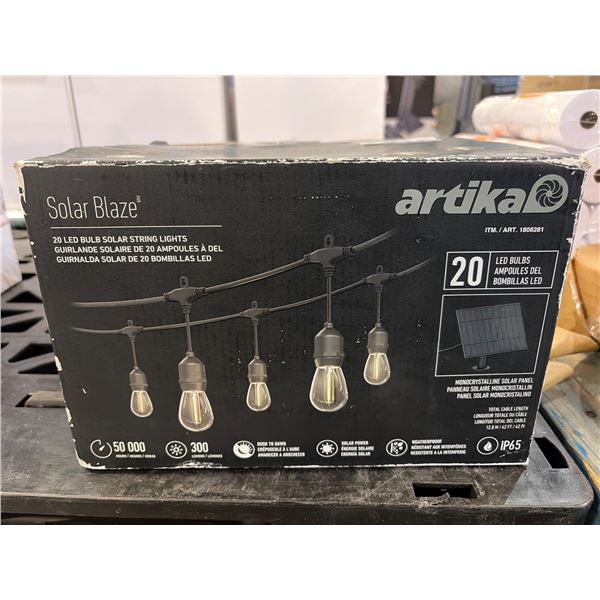 Artika Solar Blaze 20 LED Bulb Solar String Lights