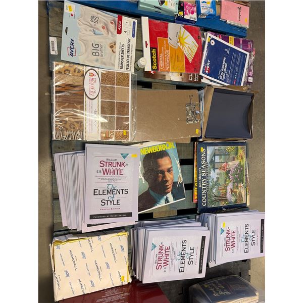 PALLET LOT – Books, Calendars, and Office Supplies