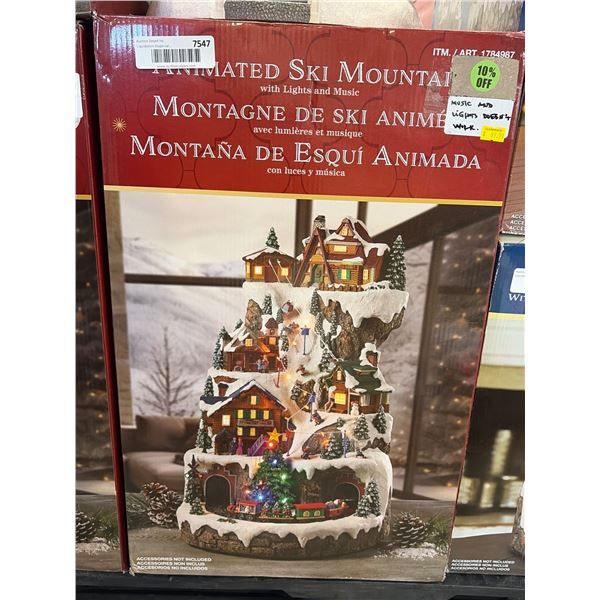 Animated Ski Mountain With Lights and Music, Model ART 178497