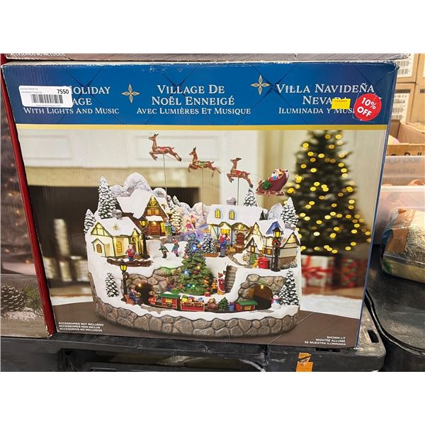 Holiday Village With Lights and Music by Village De Noel Enneige