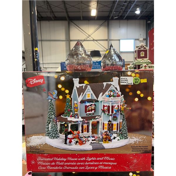 Illuminated Holiday House with Lights and Music Walt Disney Design