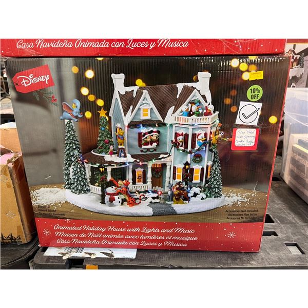 Disney Animated Holiday House with Lights and Music