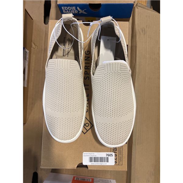 Eddie Bauer Women’s Knit Slip-On Shoes, Beige, Size 6