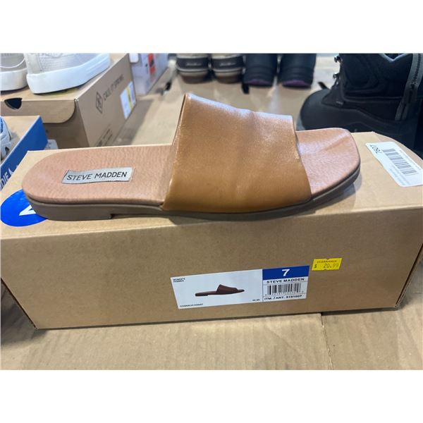 Steve Madden Women’s Slide Sandals, Cognac, Size 7