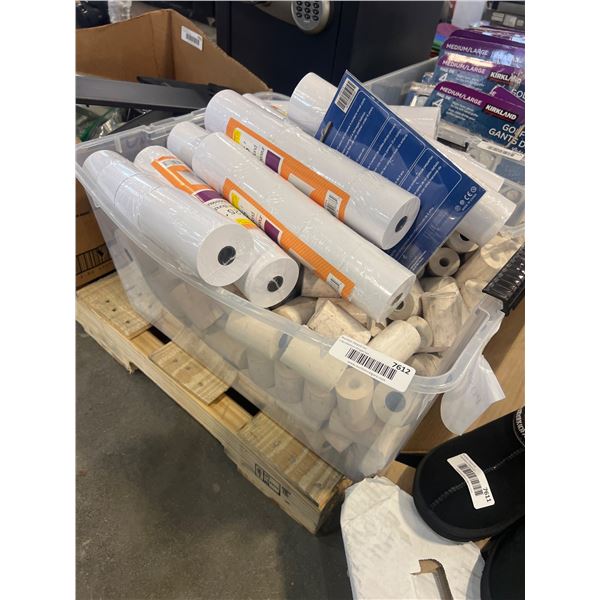 Staples 2 1/4″ x 125′ Paper Rolls and Airise Foil Balloon