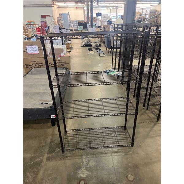 Metal Wire Shelving Unit With Four Adjustable Shelves