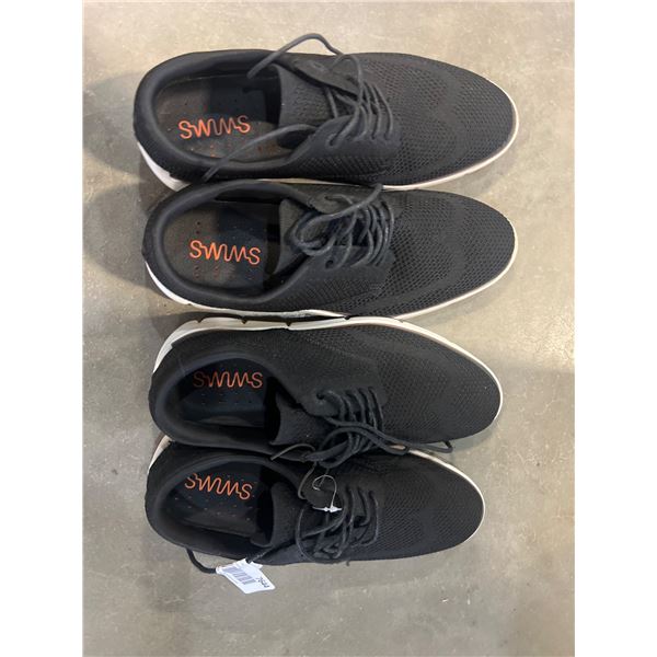 Swims Black Lace-Up Shoes, Size US 9/EU 42
