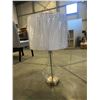 Image 2 : Modern Table Lamp With Clear Glass Base and White Shade