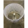 Image 3 : Modern Table Lamp With Clear Glass Base and White Shade