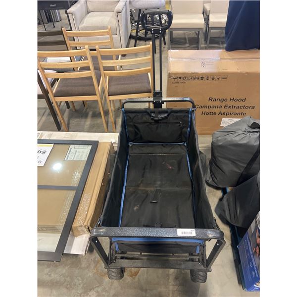 Collapsible Utility Wagon with Telescoping Handle and Durable Wheels