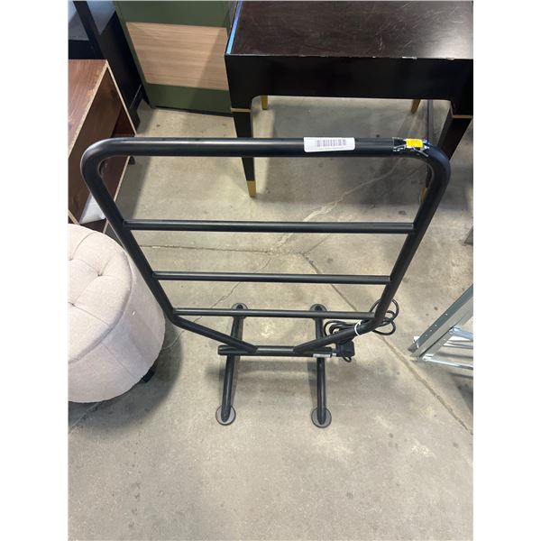 Black Adjustable Bed Assist Rail with Safety Straps