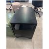Image 4 : 2-Drawer Black Nightstand With Open Shelf