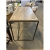 Image 2 : Rectangular Wooden and Metal Desk with Minimalist Frame Design
