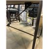 Image 4 : Rectangular Wooden and Metal Desk with Minimalist Frame Design