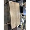 Image 5 : Rectangular Wooden and Metal Desk with Minimalist Frame Design