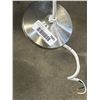 Image 2 : White Pendant Light Fixture with Ribbed Design and Metal Base