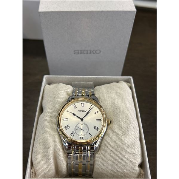 Seiko SRK048P1 Quartz Watch with Two-Tone Stainless Steel Strap
