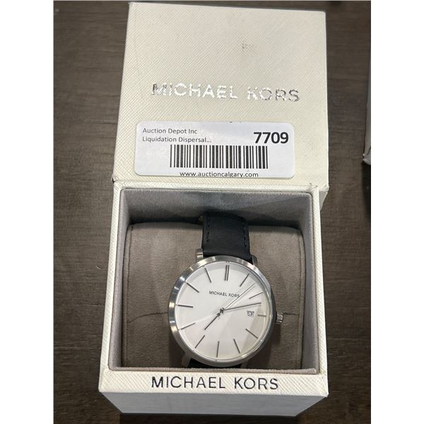 Michael Kors MK8674 Men’s Watch With Black Leather Strap