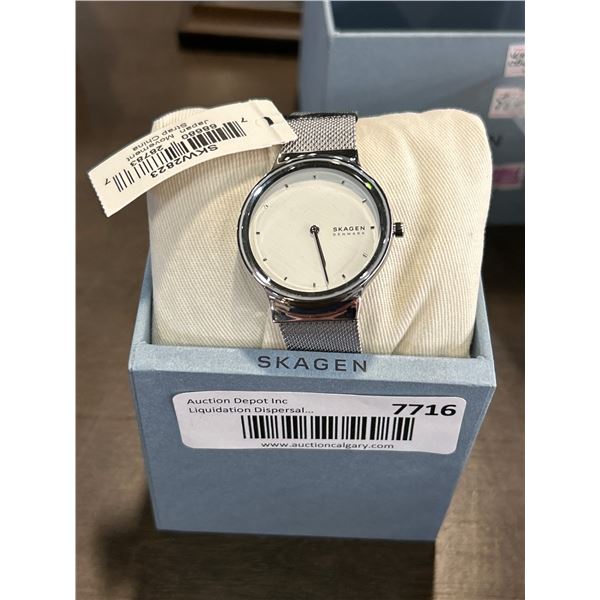 Skagen Stainless Steel Quartz Watch with Mesh Band