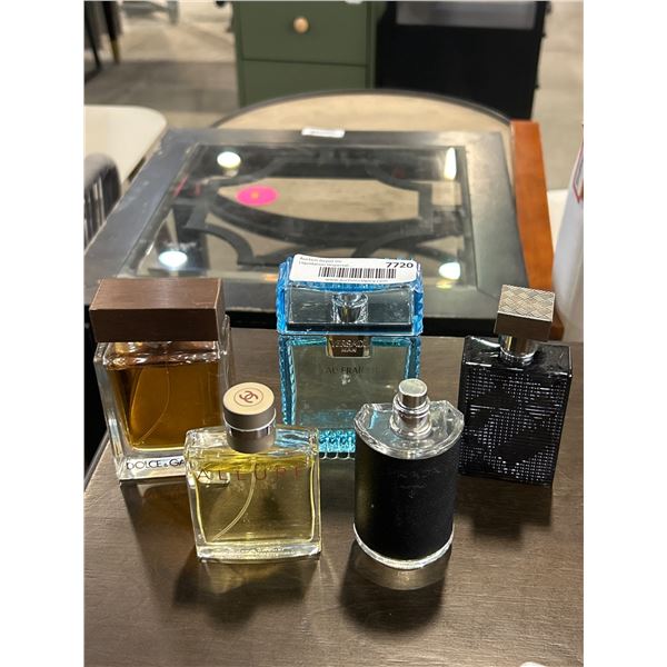 5 Men’s Fragrances: Versace, Allure Homme, Dolce & Gabbana, Burberry, Prada
