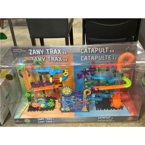 Marble Genius Zany Trax 3.0 and Catapult 3.0 Marble Run Sets