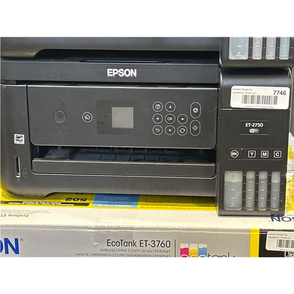 Epson EcoTank ET-3760 Wireless Inkjet Printer With Model ET-2750 Ink Tank System