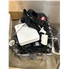 Image 1 : Electronics and Cables Including White Network Device