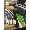 Image 1 : PALLET LOT – Electronics, Tools, and Accessories Bundle Featuring Cables, Fluid Containers,
