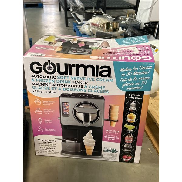 Gourmia Automatic Soft Serve Ice Cream and Frozen Drink Maker, 2 Litre