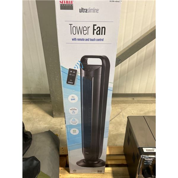 Seville Classics UltraSlimline Tower Fan with Remote and Touch Control