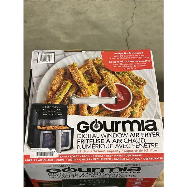Gourmia Digital Window Air Fryer, 6.7 Liter/7-Quart Capacity With Digital Controls