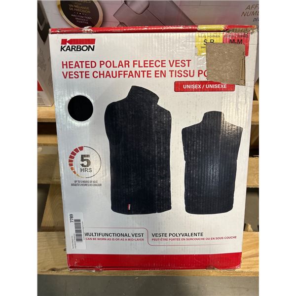 Karbon Heated Polar Fleece Vest with 5-Hour Heating for Unisex Use