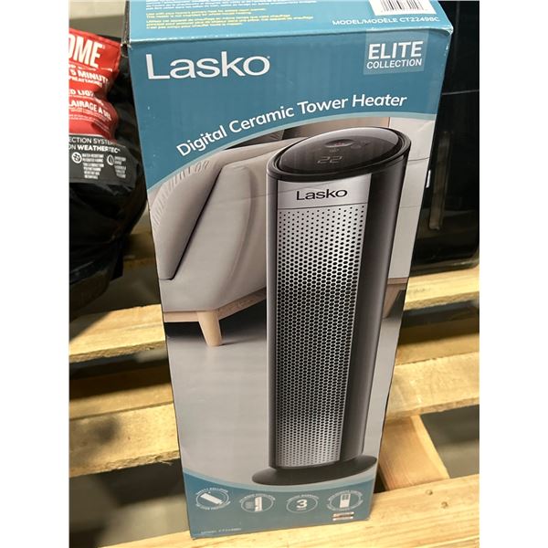 Lasko Elite Collection Digital Ceramic Tower Heater, Model CT22496