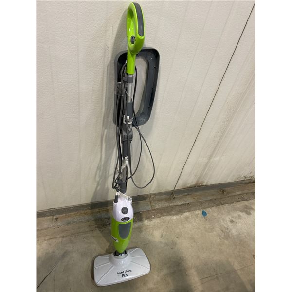 Smart Living Plus Steam Mop with Green Handle and Cleaning Component