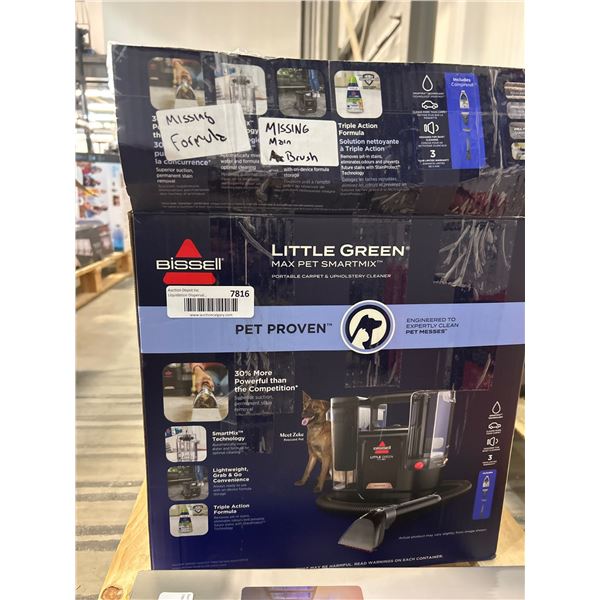 Bissell Little Green Max Pet SmartMix Portable Carpet Cleaner, Model 2513G