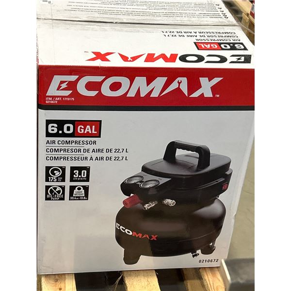 Ecomax 6.0 Gal Air Compressor with 3.0 CFM at 90 PSI