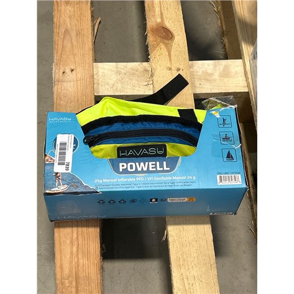 Havasu Powell 24g Manual Inflatable PFD Life Jacket