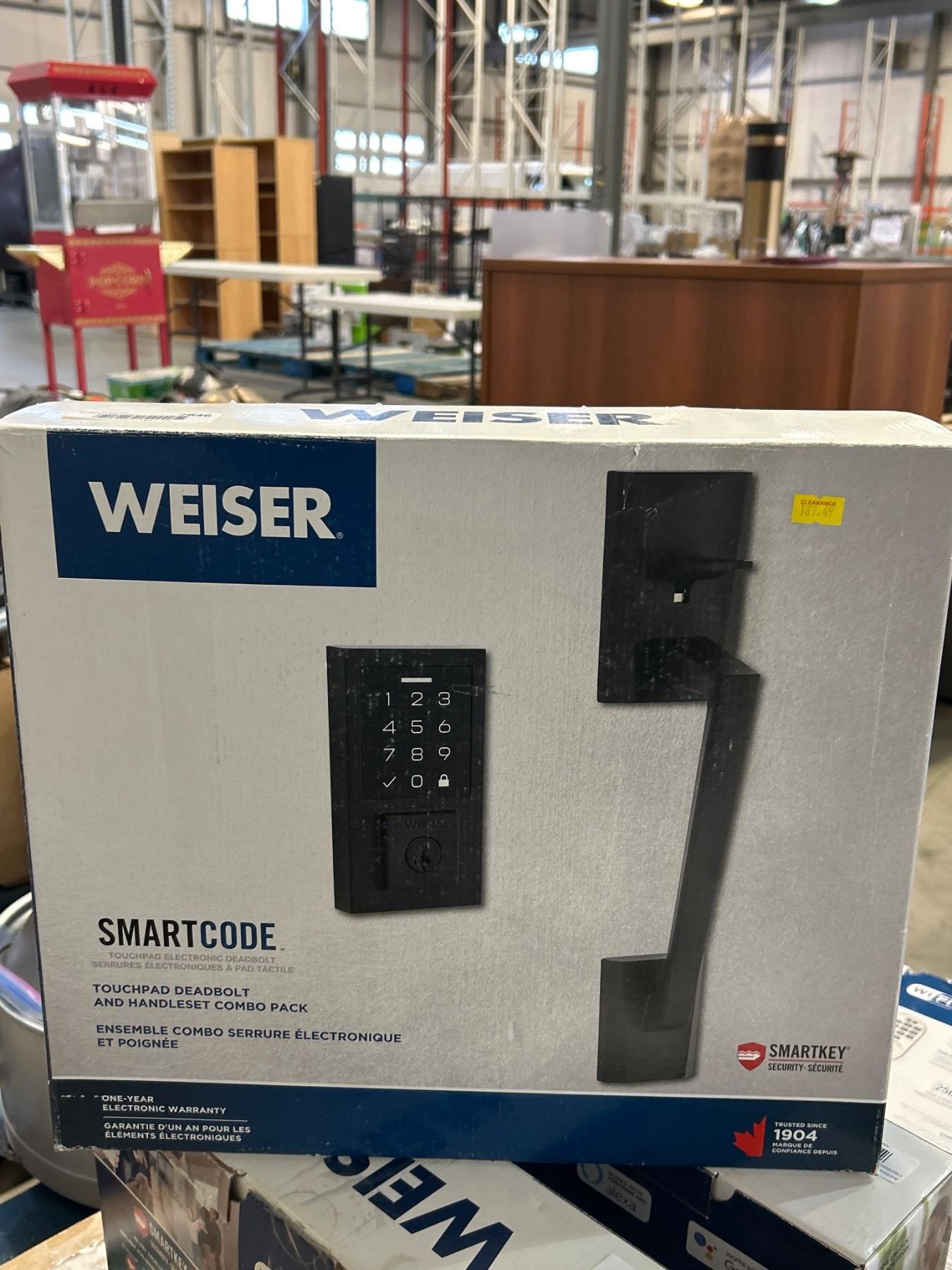 Weiser SmartCode Touchpad Deadbolt and Handle Set Combo Pack with ...