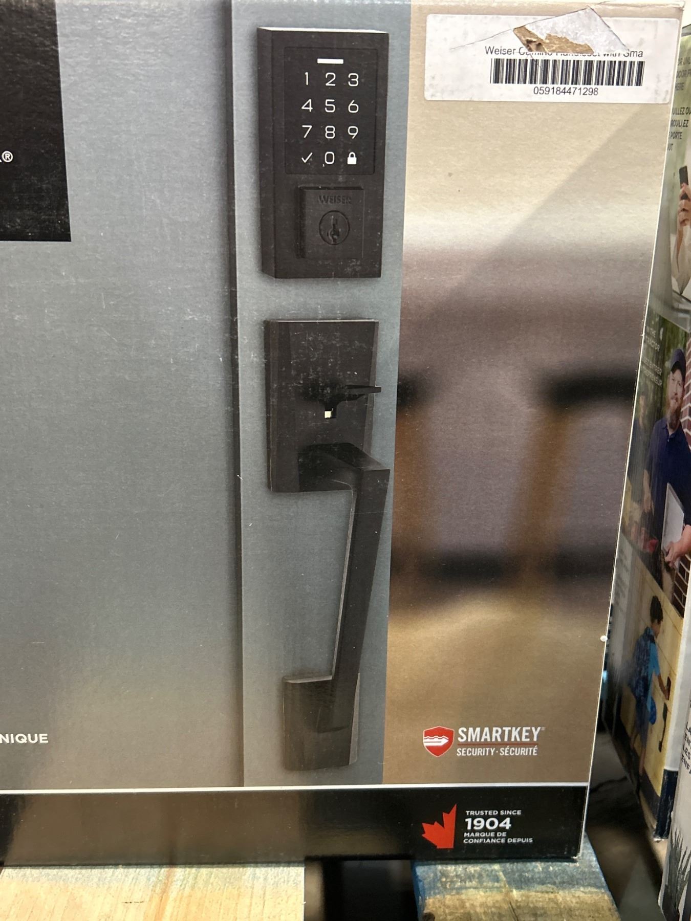 Weiser SmartCode Touchpad Deadbolt and Handleset Combo with SmartKey ...