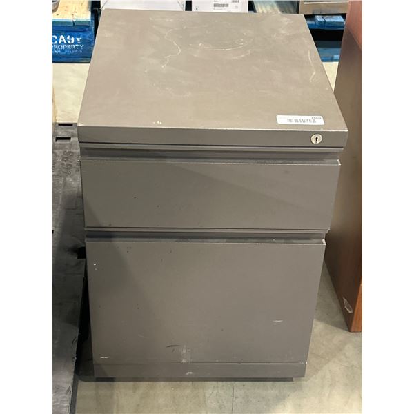Two-Drawer Metal File Cabinet with Lock Feature