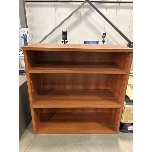 Wooden Shelving Unit With Three Adjustable Shelves